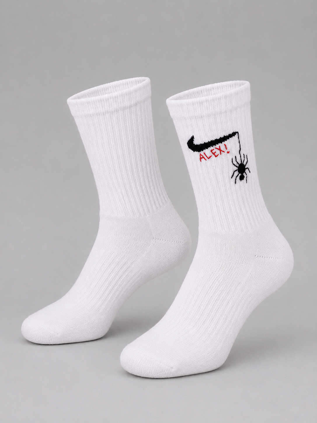 Spider Embroidery Socks