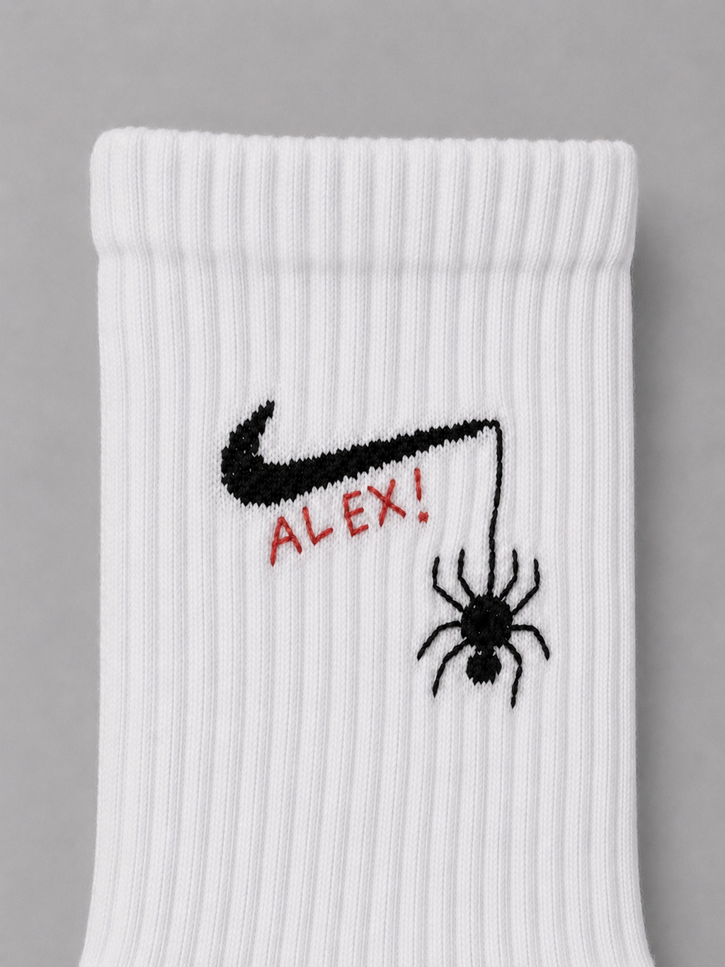 Spider Embroidery Socks