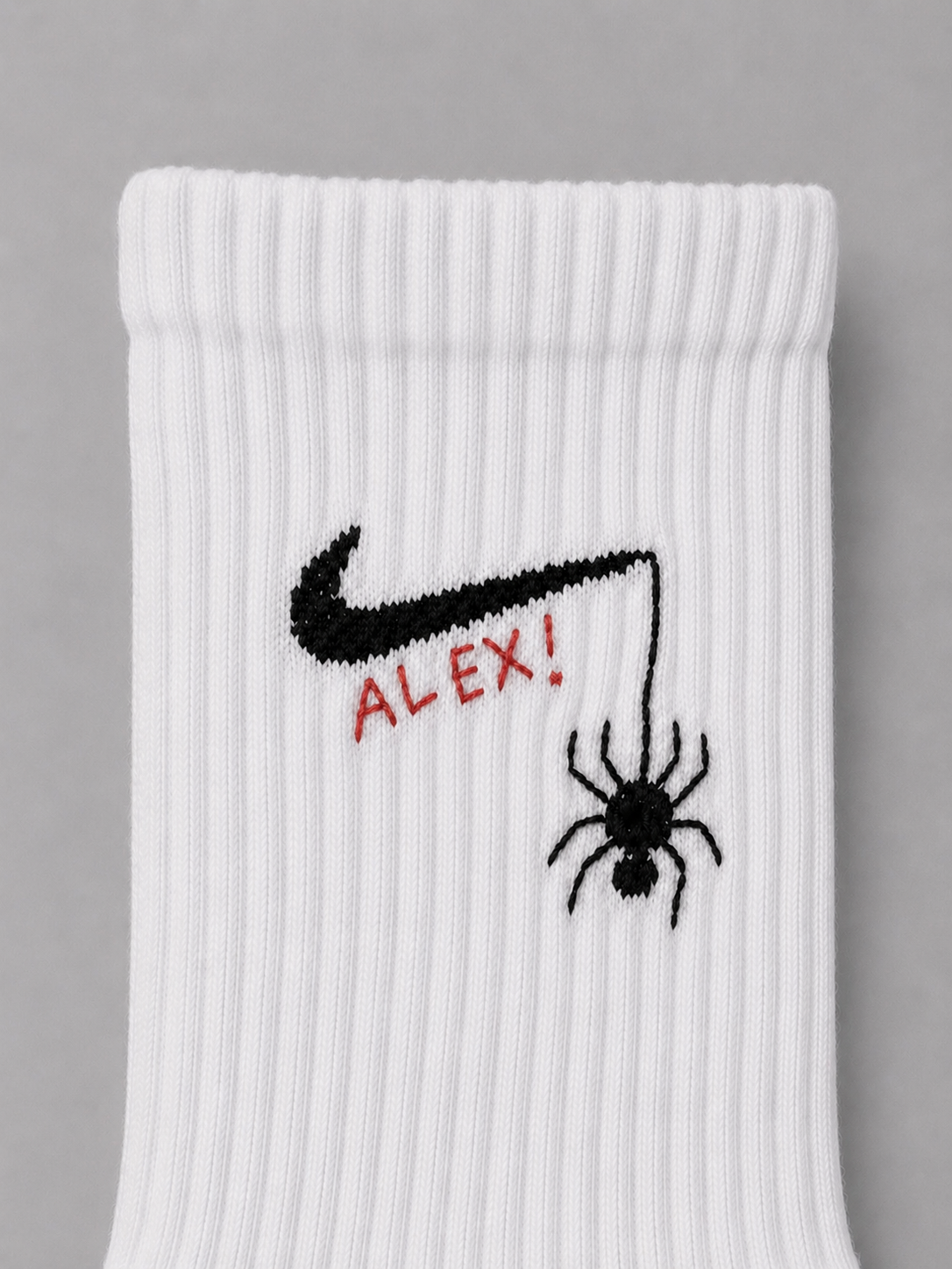 Spider Embroidery Socks