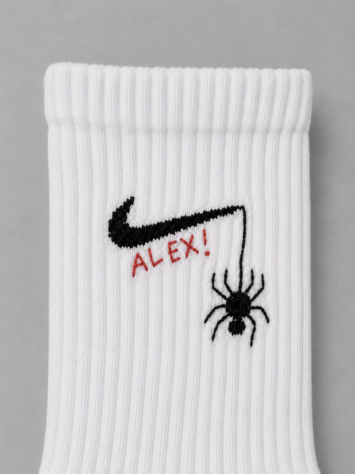 Spider Embroidery Socks