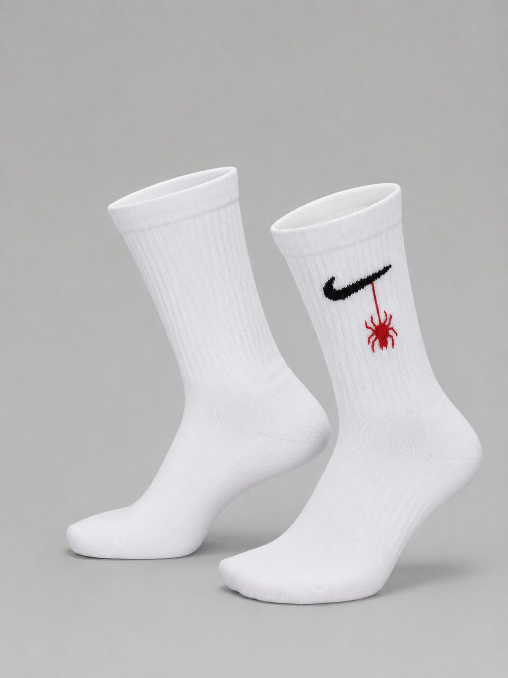 Red Spider Embroidered Socks