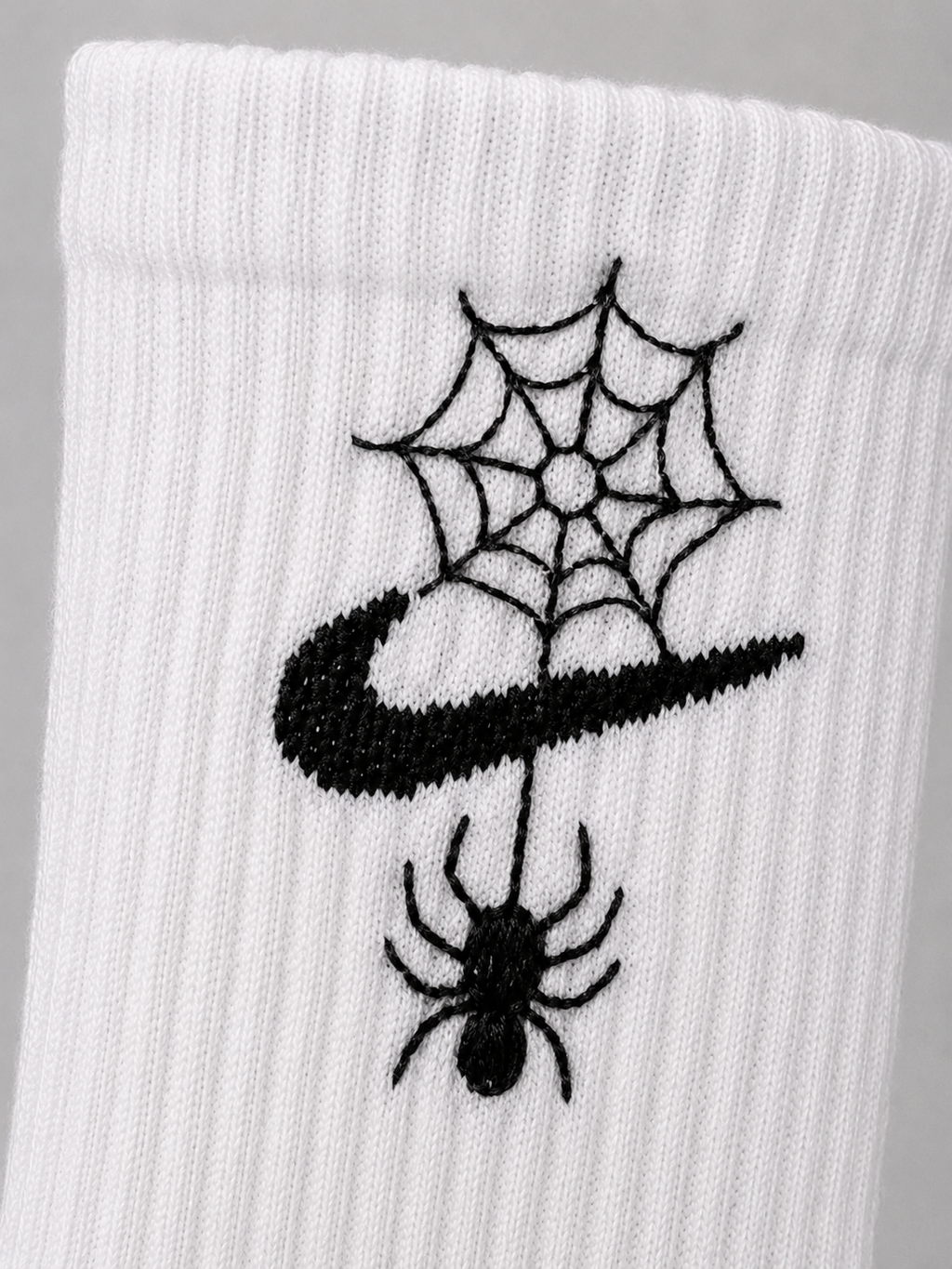 Embroidered Spider Socks