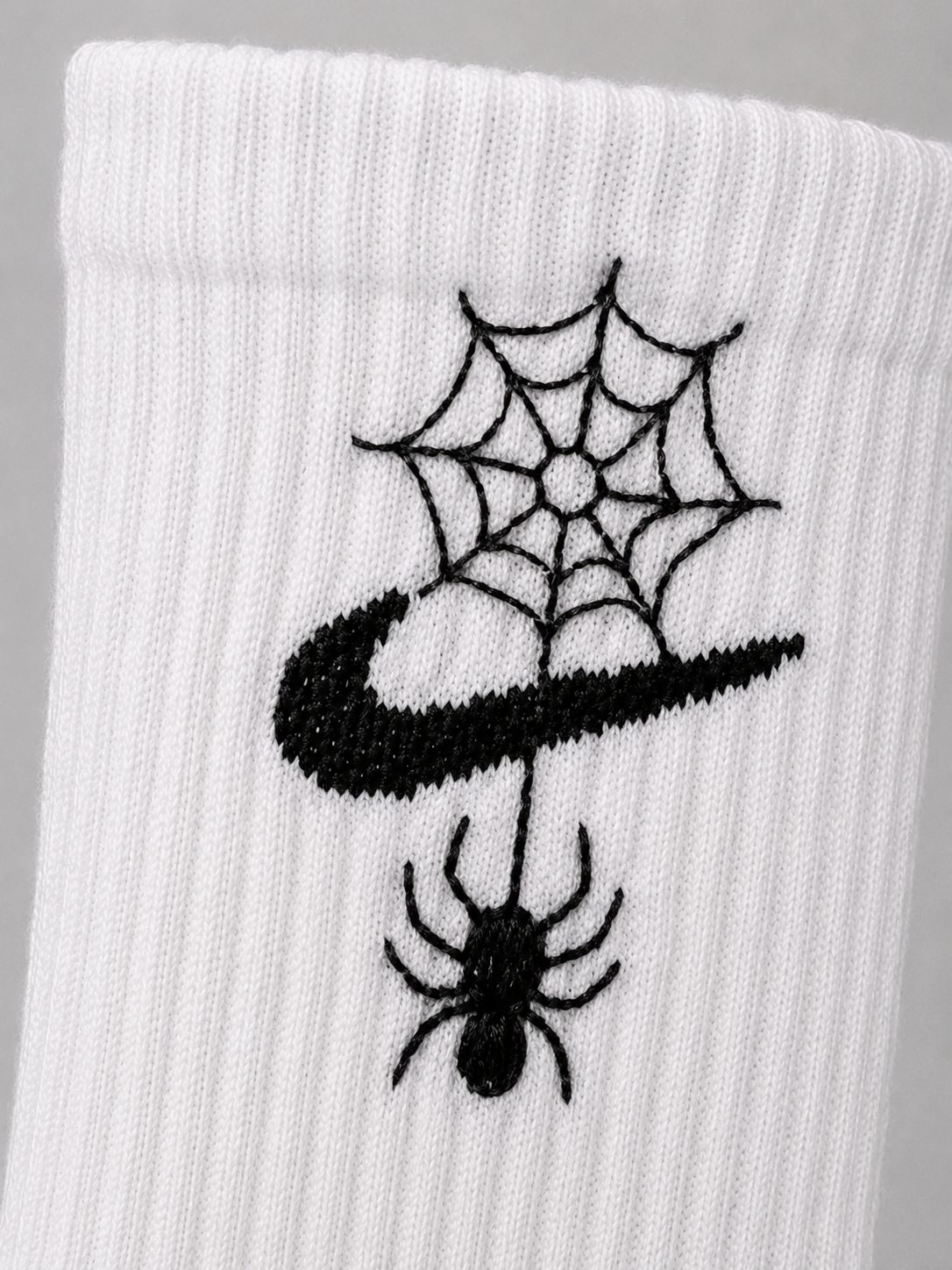Embroidered Spider Socks