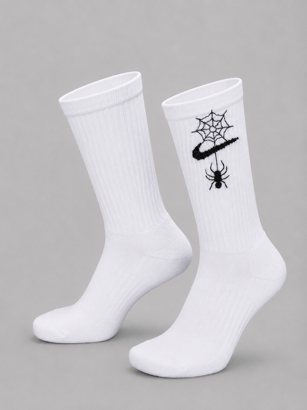 Embroidered Spider Socks