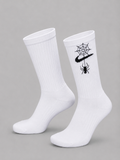 Embroidered Spider Socks